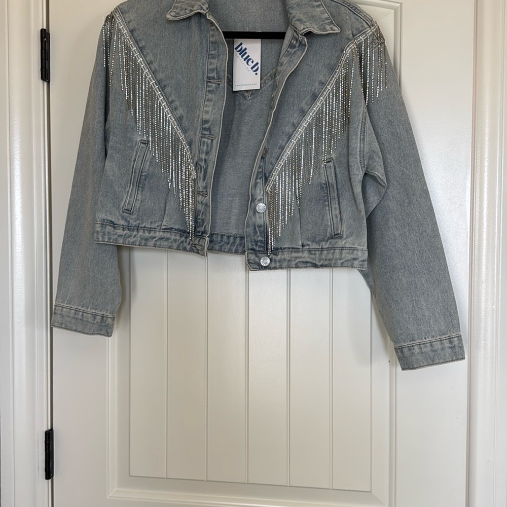 Blue Bling Women's Jean Jacket
